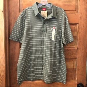 MOSSIMO SUPPLY & CO. /NWT/POLO MENS GREEN STRIPE SOFT TEE MATERIAL SHIRT/ SZ XXL